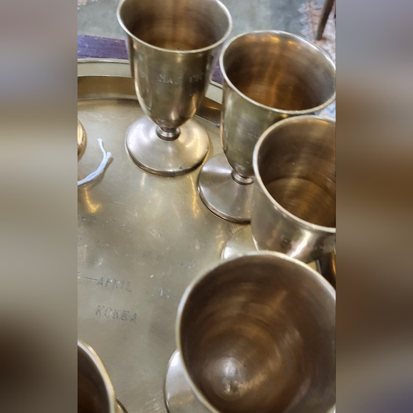 Korean War Goblet and Tray Set - Picture 4 of 10